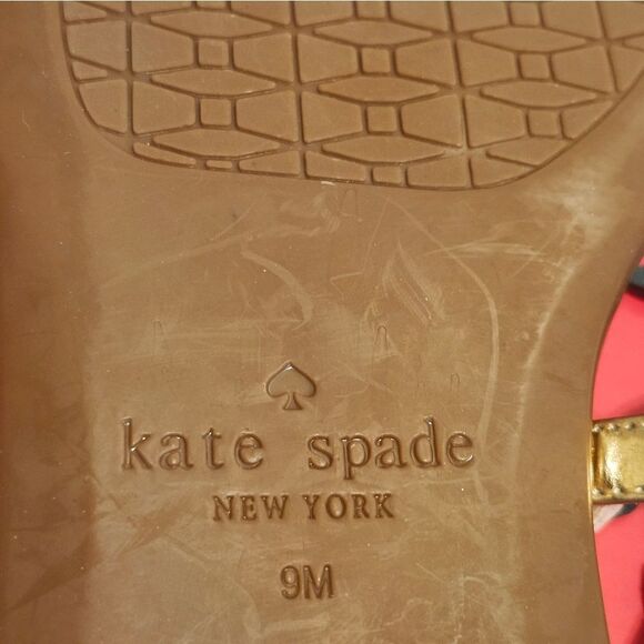 NIB Kate Spade New York "Palm Tree" Gold Leather Strappy Sandals Sz.9 Ret.$198 - Picture 10 of 10